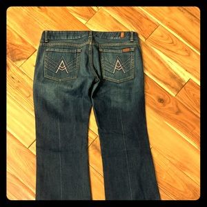 7 for al Mankind Pink A Pocket Bootcut Sz 32